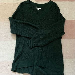 forest green American eagle oversize v neck sweater
